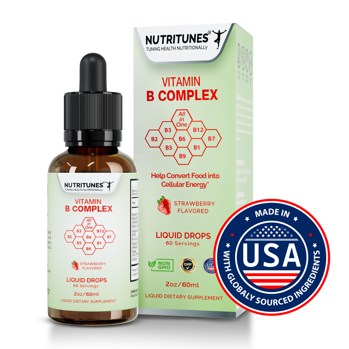 Liquid Vitamin B Complex – High-Potency and complete B-Vitamin Drops for Energy, Metabolism, and Immune Support.