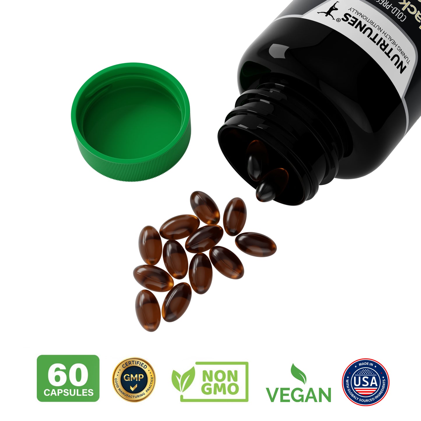 Cold-Pressed Black Cumin Seed Oil - Immune, Joint, & Digestive Health Support.