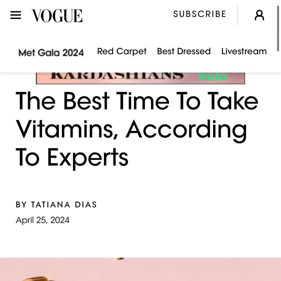 The Best Time To Take Vitamins, According To Experts