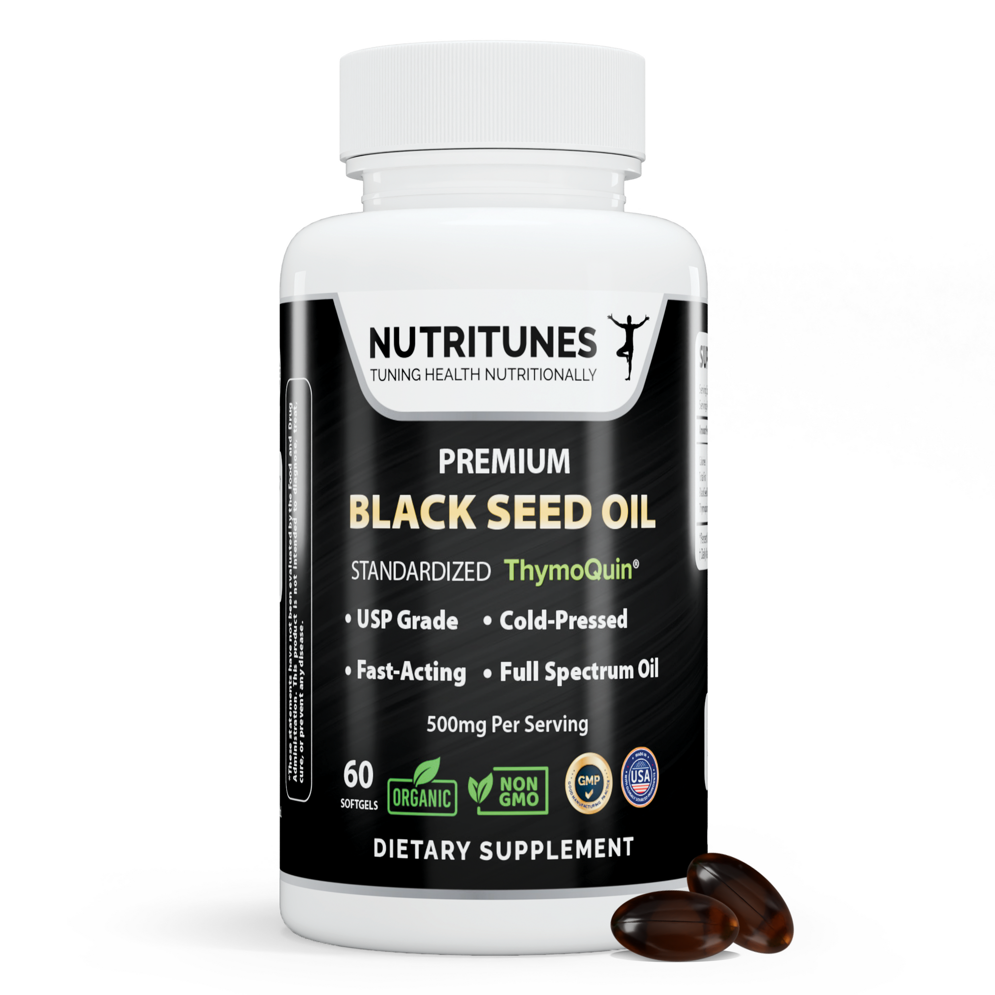 Black Seed Oil 3% Thymoquinone Standardized - Stress, Immunity & Cardi NUTRITUNES Black Seed Oil 3% Thymoquinone Standardized - Stress, Immunity & Cardi NUTRITUNES