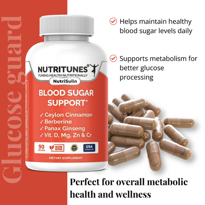 Nutrisulin Supplement | Blood Sugar Support - 90 Capsules