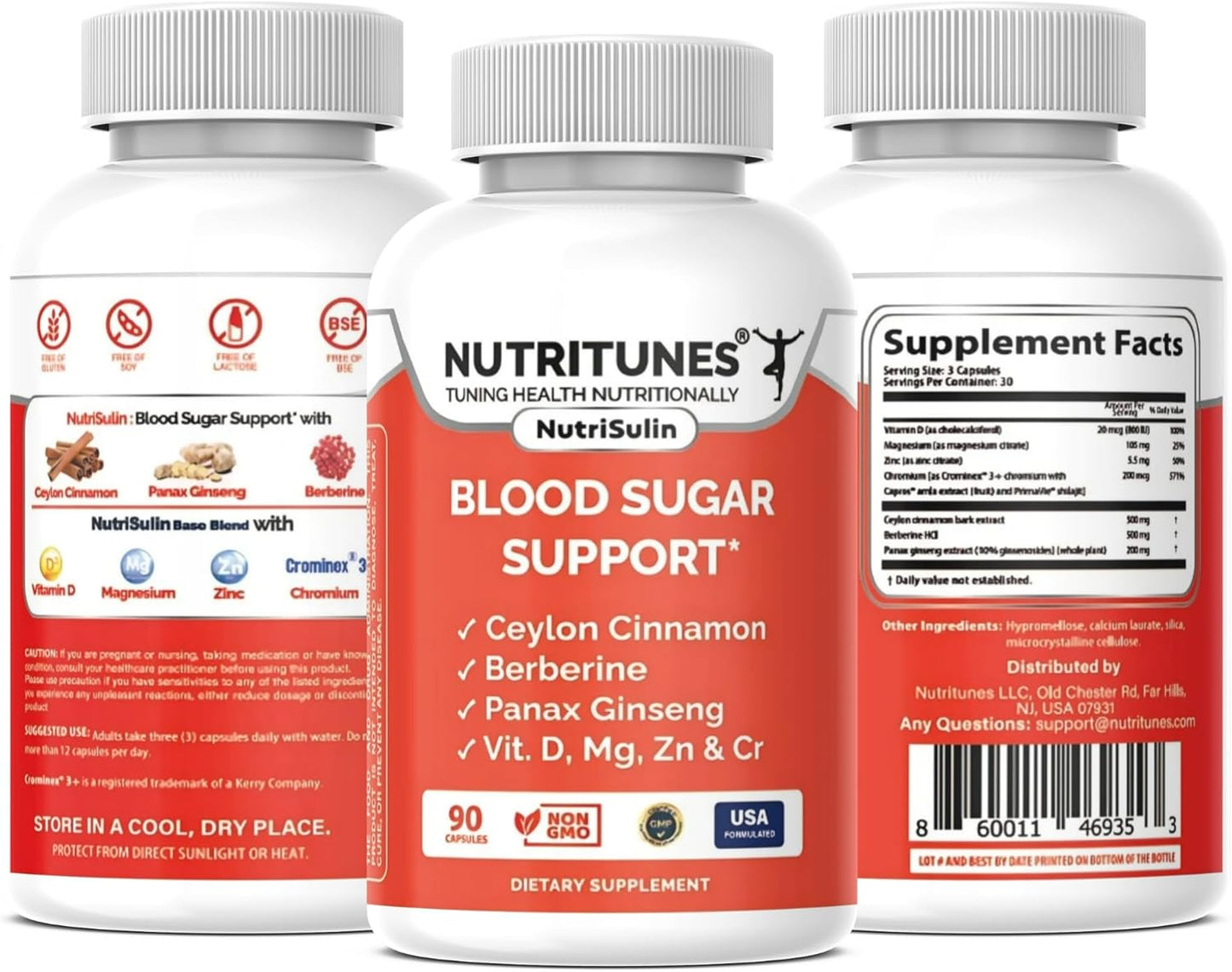 Nutrisulin Supplement | Blood Sugar Support - 90 Capsules