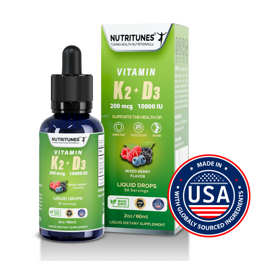 K2+D3 Liquid drops– High-Potency Supplement for Bone, Immune, and Heart Health.