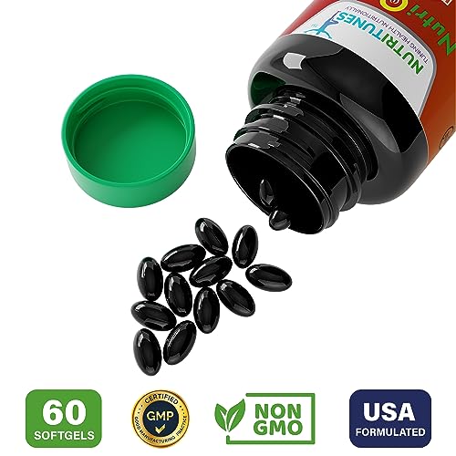 Krill Oil Supplement | 500mg | Supports Heart Health - 60 Softgels